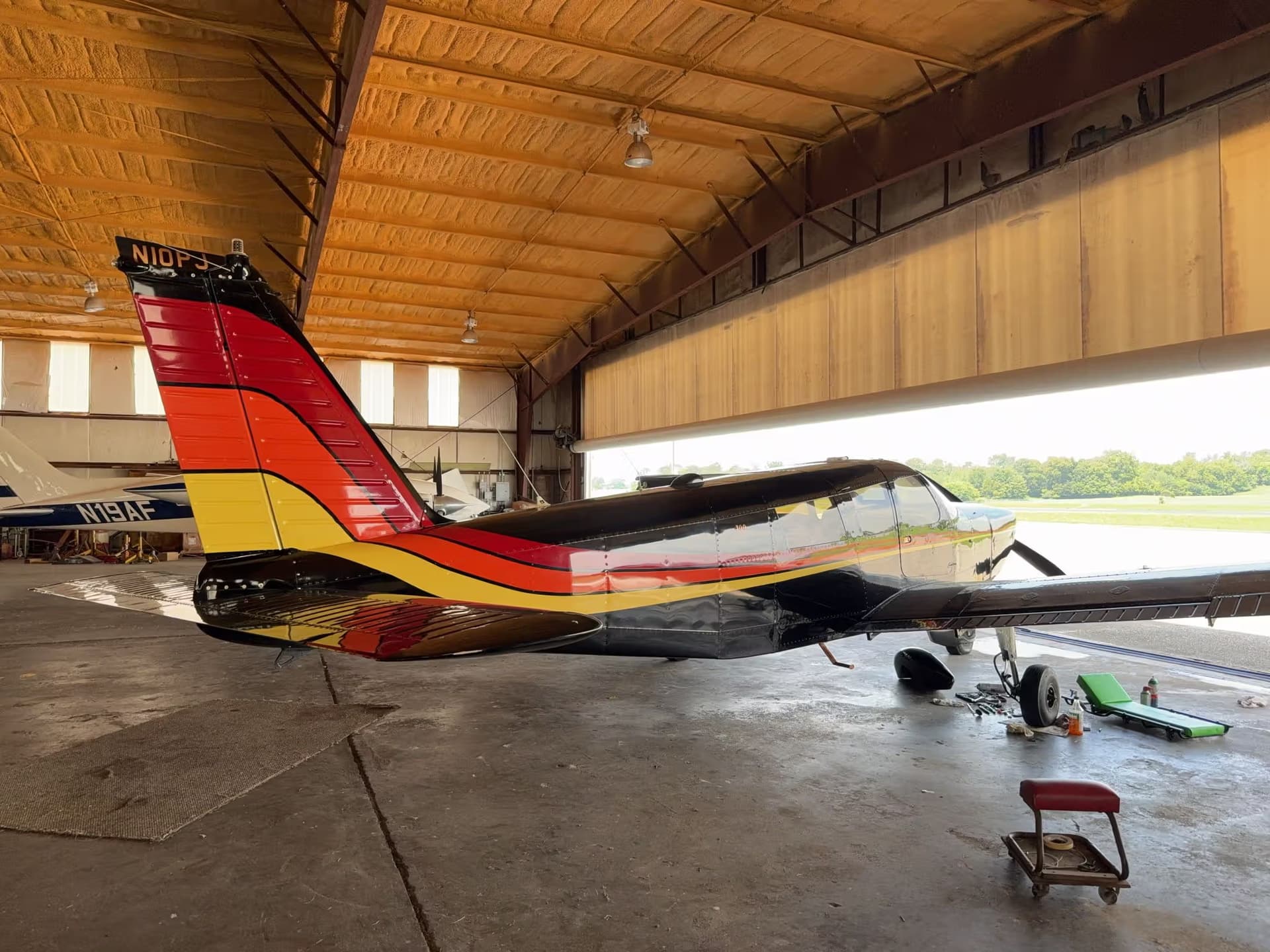 N390 — 1947 Beechcraft 35 at Glasgow Municipal Airport