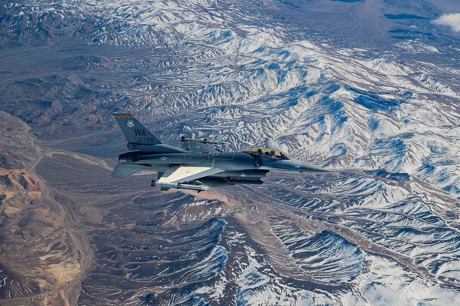 Unidentified — Single-engine aircraft at Nellis Air Force Base