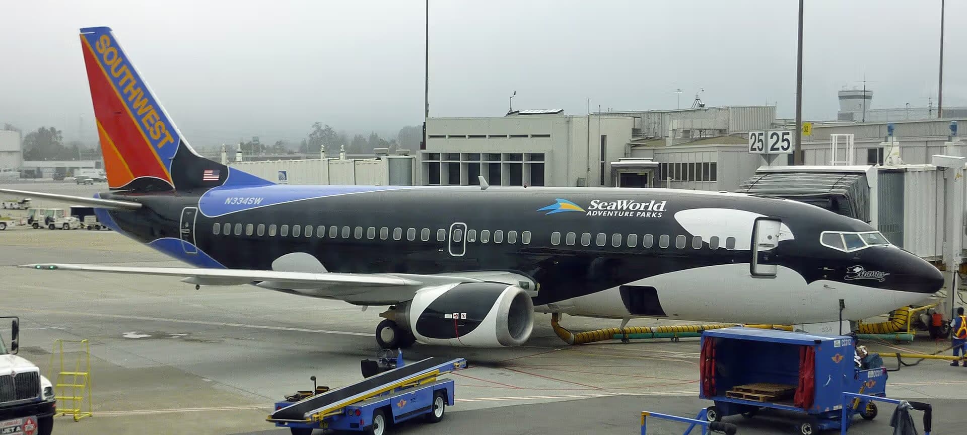 N334SW — Boeing at San Francisco Airport